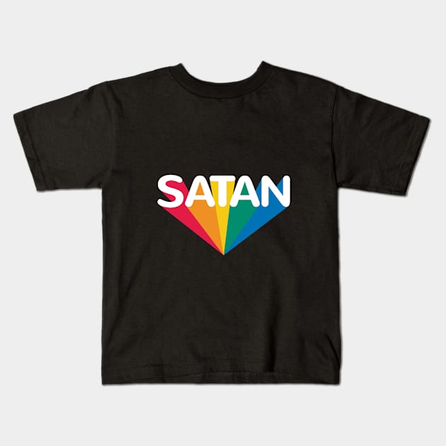 Satan rainbow Kids T-Shirt by renduh